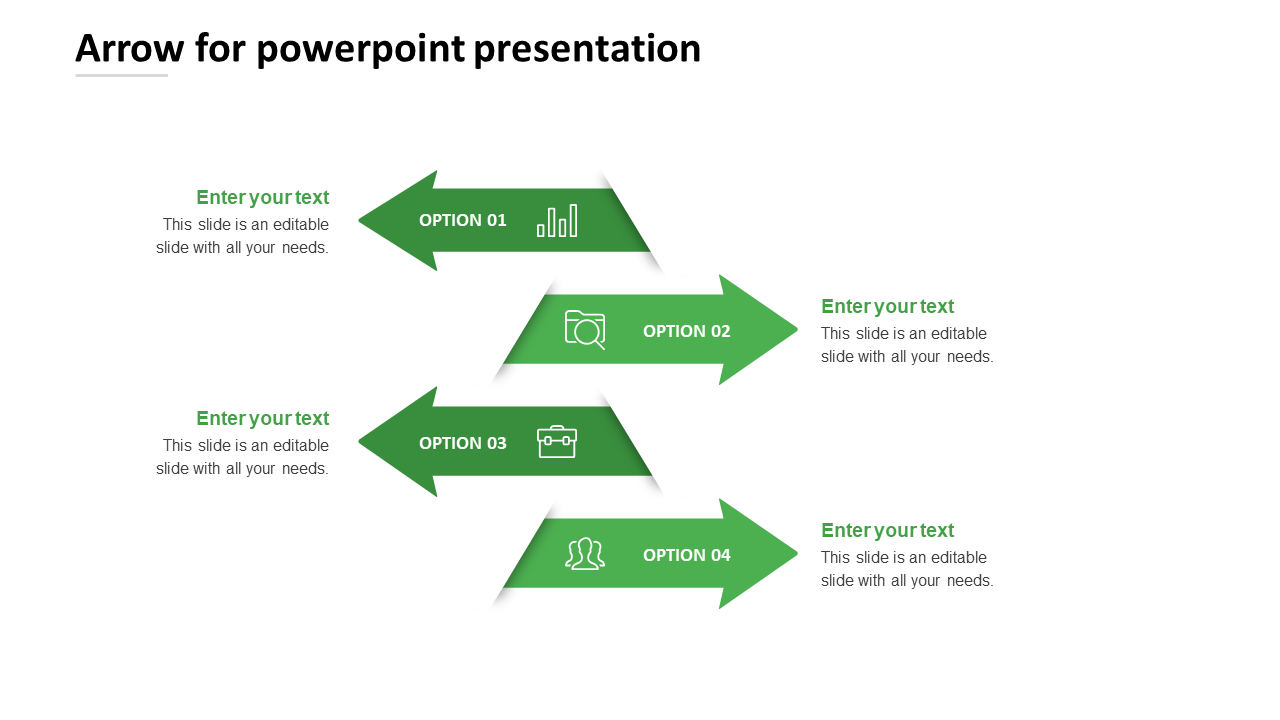 arrow for powerpoint presentation-green